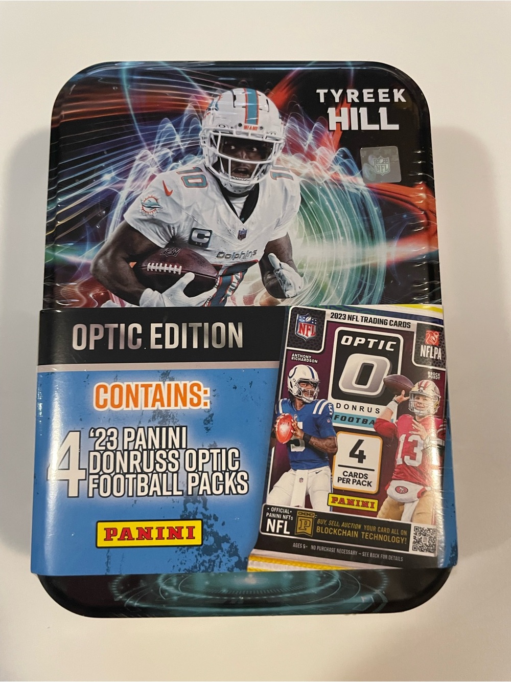 2023 Panini Donruss Optic Football Tyreek Hill Collectors Tin
